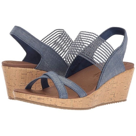 skechers luxe foam wedges